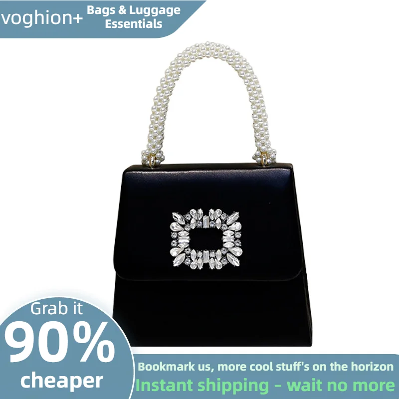 Water Diamond 2023 New and Popular Pearl Handbag, Premium Chain Small Bag, Women's Crossbody Bag_voghion.com