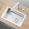 Mini Single Hidden Cover Sink Small Size Bar Counter Island Handmade 304 Stainless Steel Sinks 2