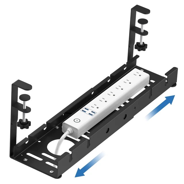 Metal Cord Organizer Cord Management Under Desk Wire Power Strip Holder No  Drill