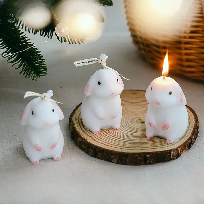 

Bunny Scented Candles Birthday Gift Wax Lovely Candle Decorative Ornaments Home Decoration