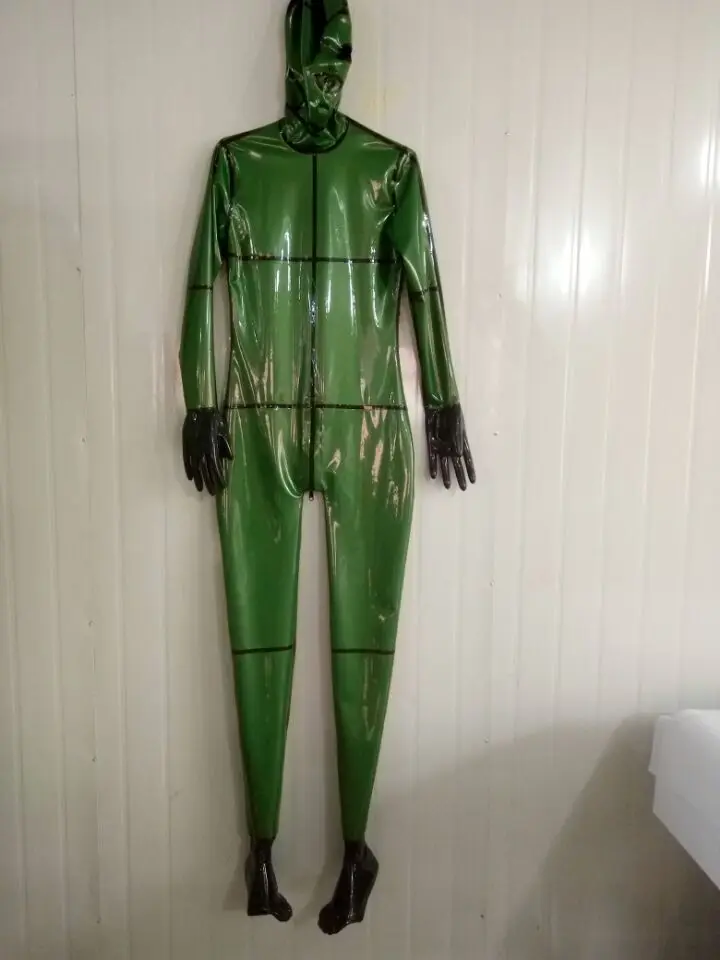 Latex Rubber Suits sexy bodysuit cosplay, comfortable and fashionable, party,  With Zipper Size S-XXL