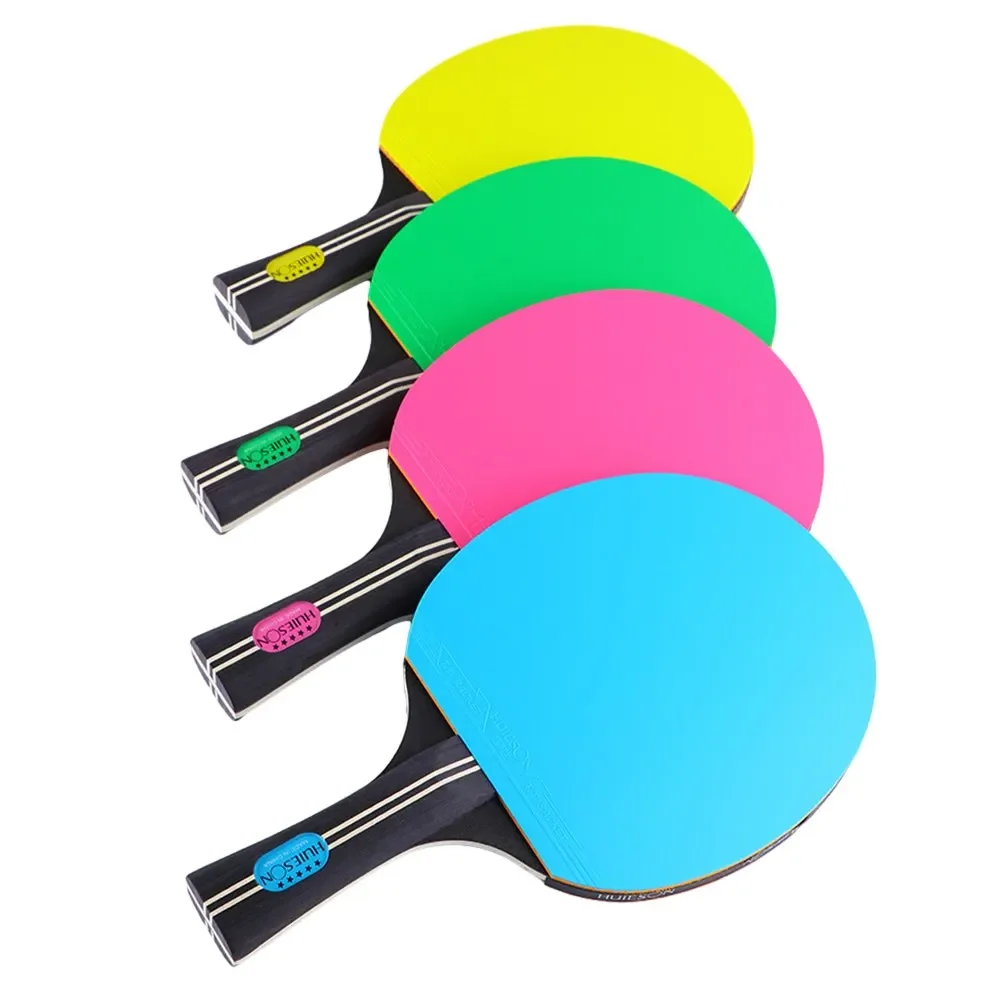 

Ракетки для настольного тенниса, 1 шт., двусторонние резиновые ракетки заднего хода с сильным вращением, ракетка для настольного тенниса, 7-слойная стандартная длинная ручка FL