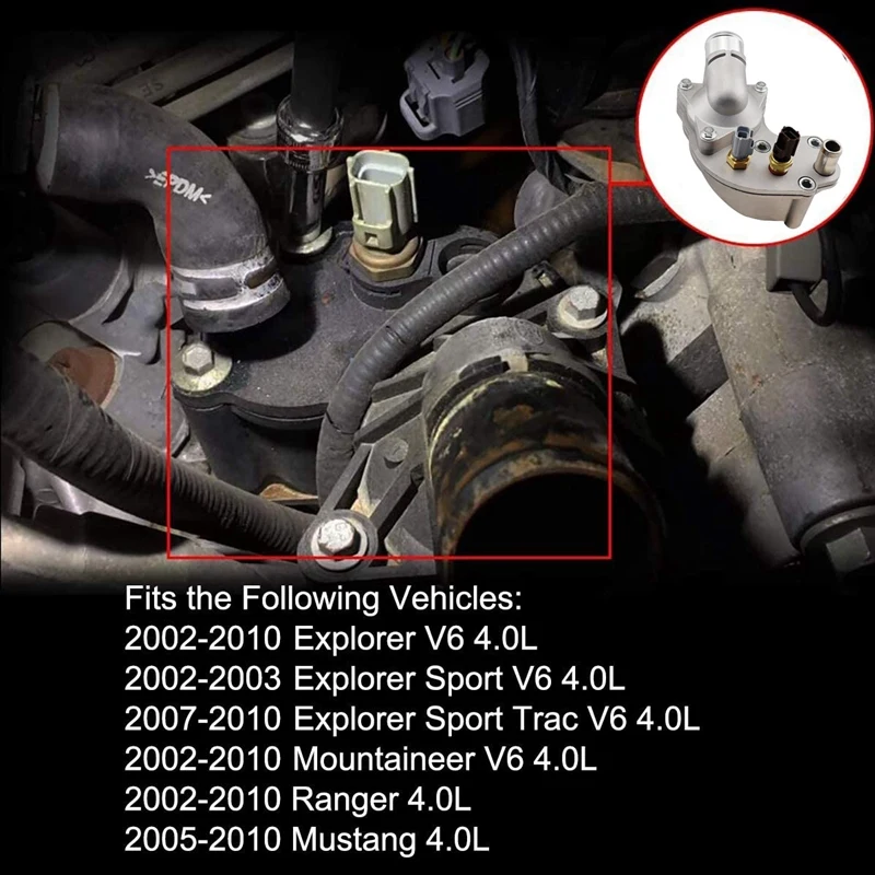 

Engine Coolant Thermostat Housing For Ford Explorer Mercury Mountaineer 2002-2010 2L2Z8592AA