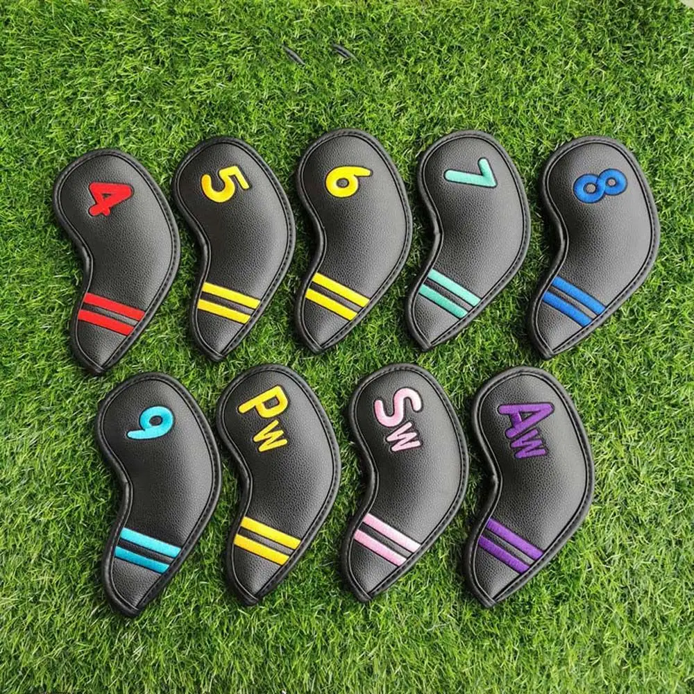 

Принадлежности для тренировок по гольфу, аксессуары для клюшки для гольфа, вышитые головные уборы для гольфа, чехол для клюшек для гольфа, железная накладка на голову, накладка на голову