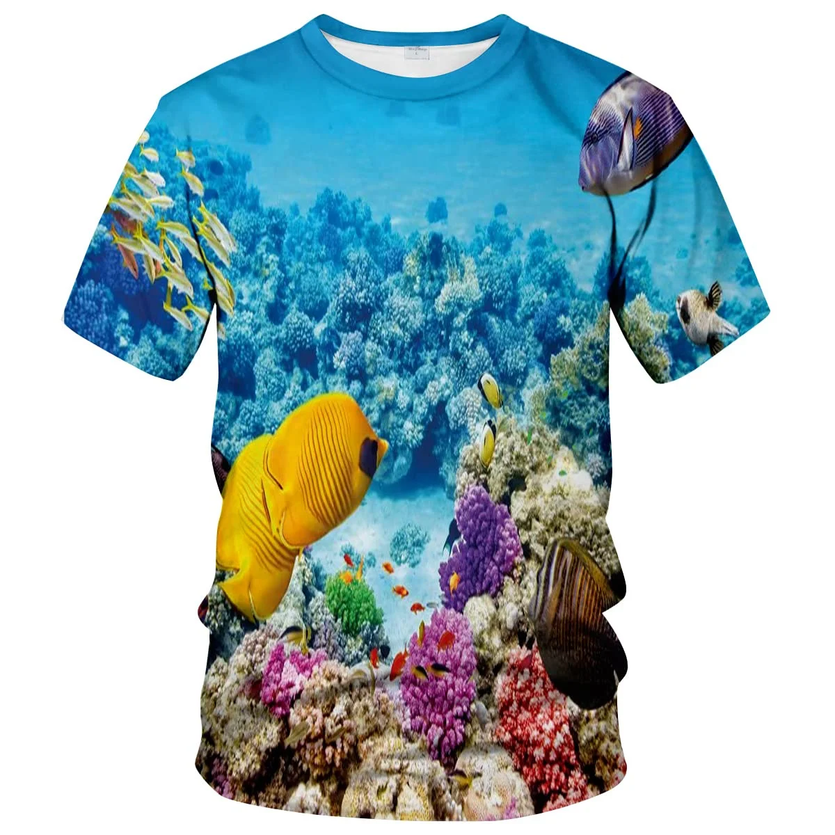 

Beach Scene T Shirt for Men Tops 3D Tropical Rain Forest Print T-Shirt Summer Tee Shirts Womens Clothing Funny Kids Short Sleeve