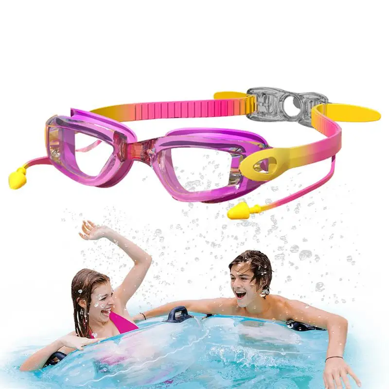 

Молодежные Очки для плавания, незатекающие очки для плавания и дайвинга с широким регулируемым ремешком, незапотевающие очки для плавания с защитой от УФ излучения для детей, Молодежные Очки для плавания