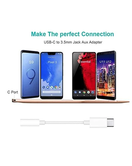 USB C - 3.5mm 헤드폰 잭 어댑터 타입 C 포트 오디오 Aux 케이블 동글 (아이폰 16/15/15 Plus/15 Pro/15 Pro Max/ 호환)