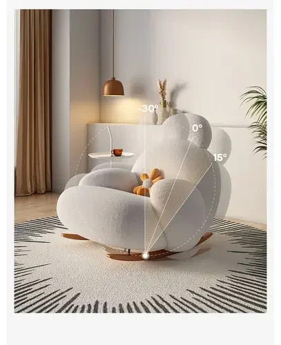 

Rocking Chair Living Room Single Sofa Recliner Adult Home Balcony Leisure Chair
