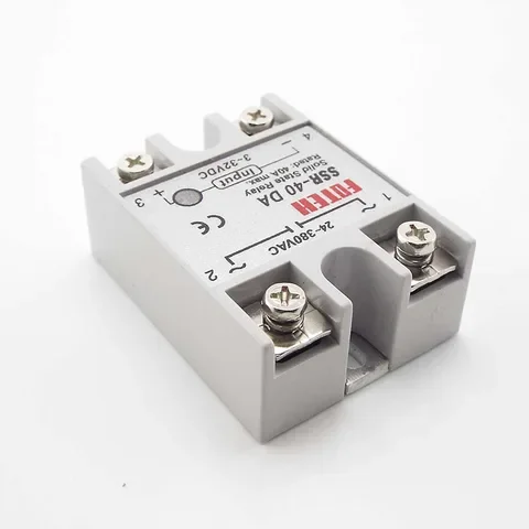 

Solid State Relay Module SSR-40DA 40A DC 4V-32V Input DC 24V- 380V AC Output Power Supply Relays for led