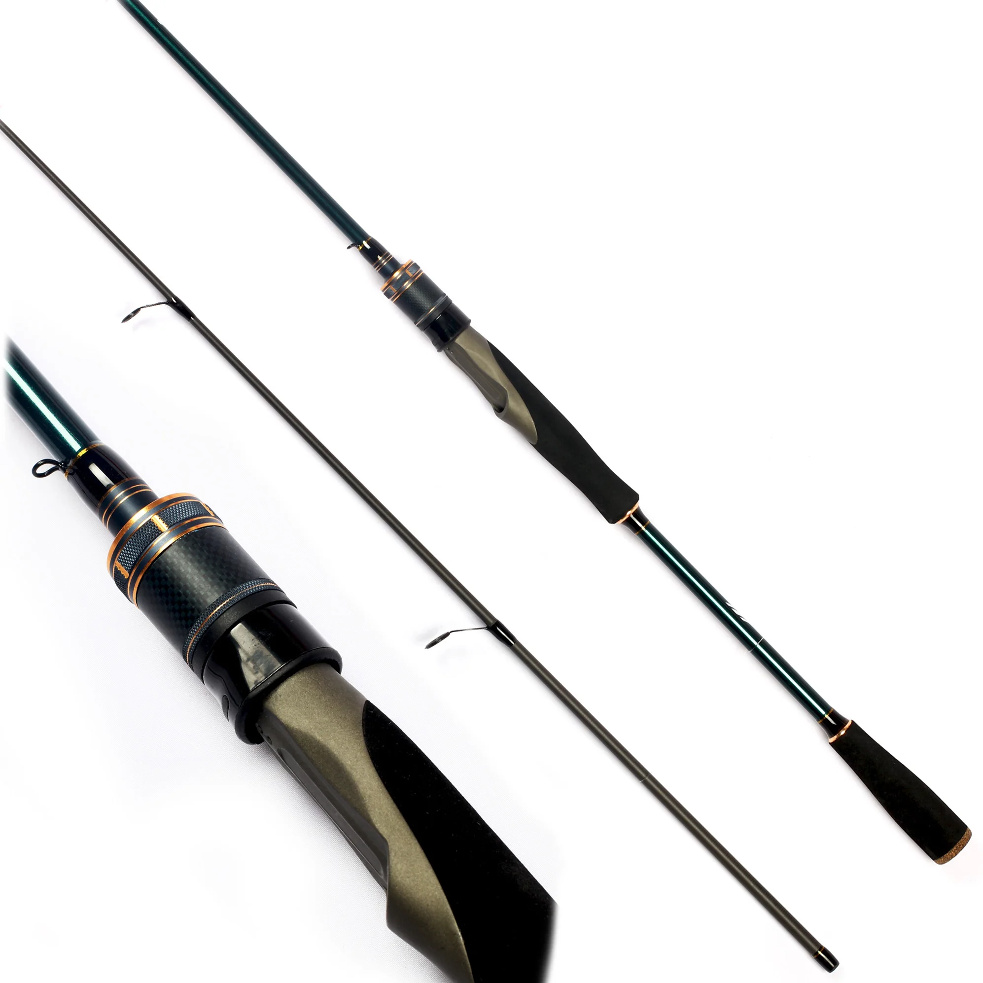 Baitcasting Voyage Carbone 2 Sections Cannes à Pêche Poids De Coulée 2