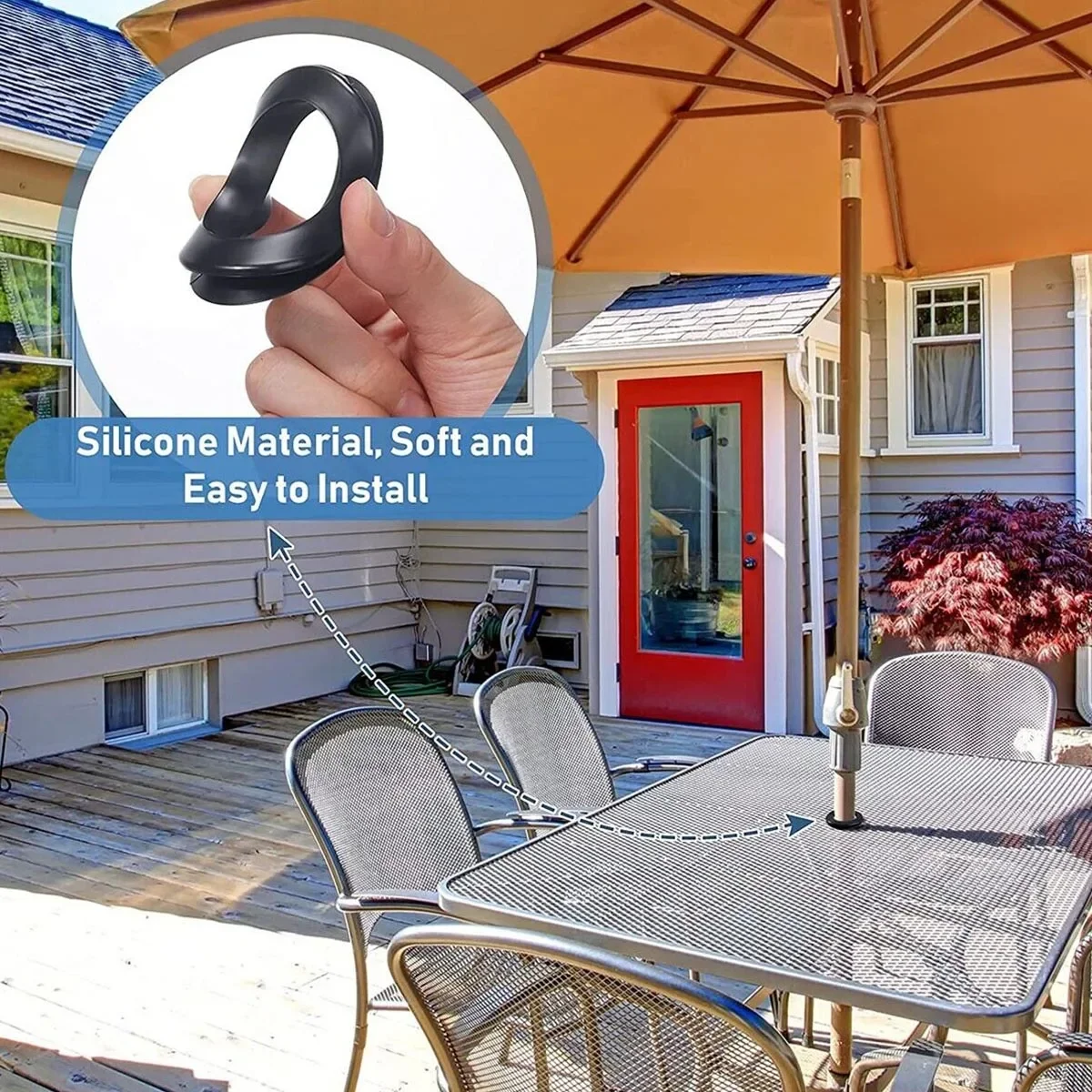 Ring Cap Outdoor Silicone Furniture Supplies Table Glass 1.6in Protection Hole Beach And Umbrella Plug Set Seal For