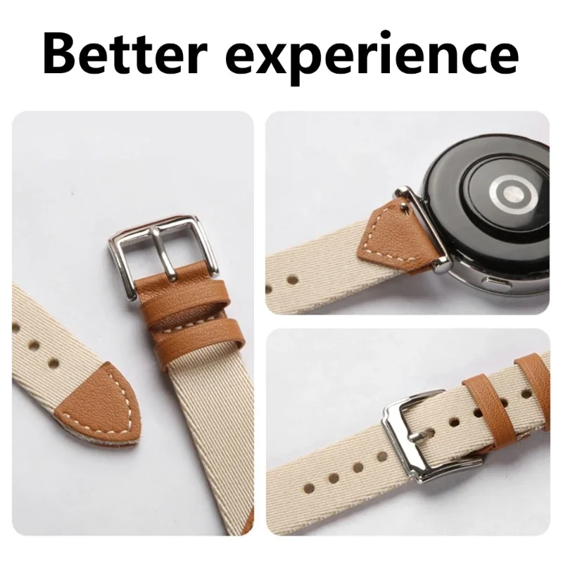 18mm Premium Nylon-Leather Braided Sport Strap Bracelet