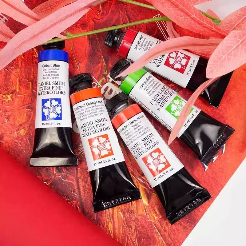 American DANIEL SMITH Series2 Natural Mineral Extra Fine Watercolor Piant 15ml/0.5 Fl Oz Tubes Painting Artists Drawing Supplies