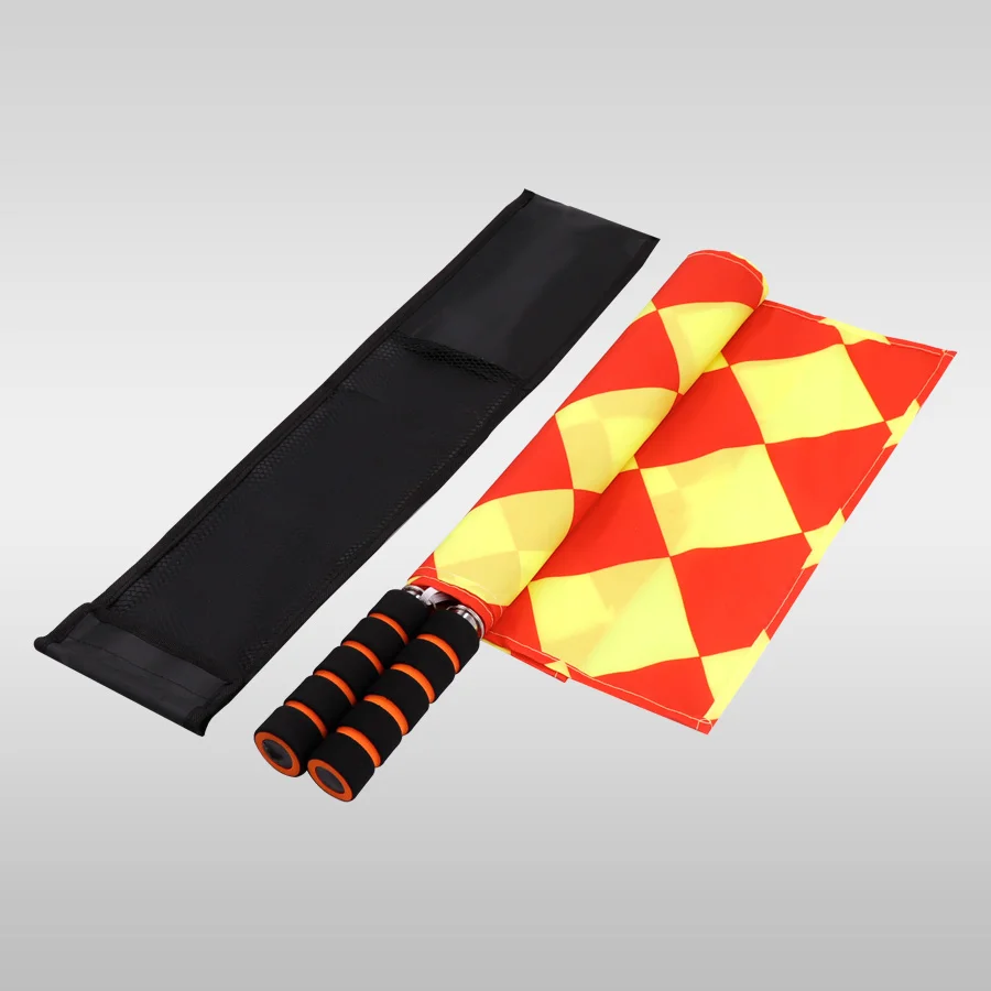 2pcs/set World Soccer Referee Flag Fair Play Sports Match Football Linesman Europe Flags Referee Equipment