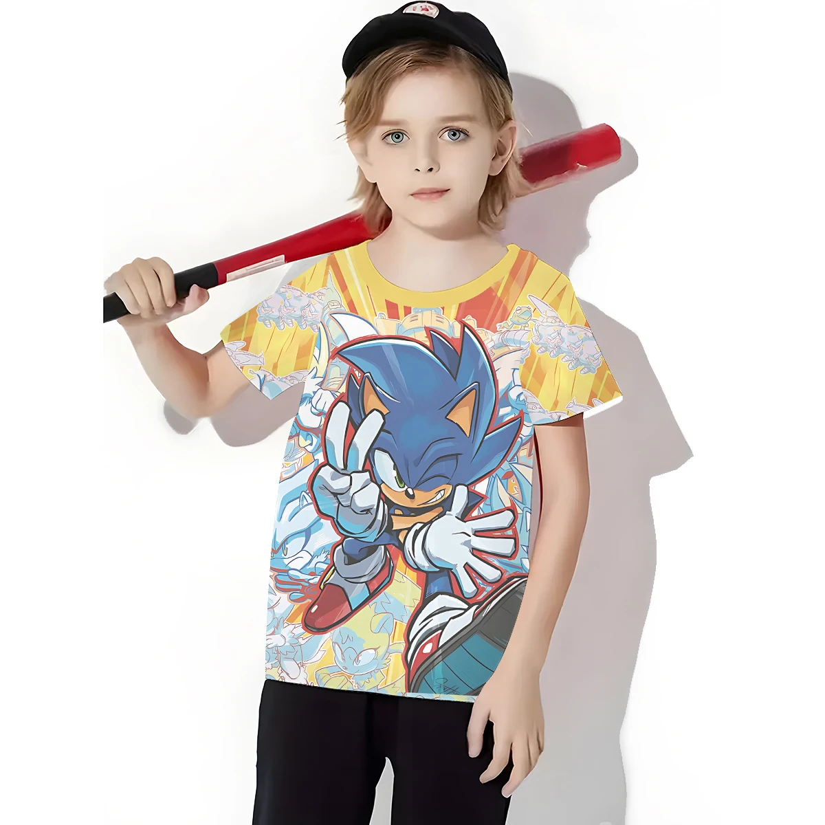3D Print Cute Cartoon Baby Clothing 5 to 14 Years Male Outdoor Clothes for-S-sonics-Children Boy Girl Child T-Shirt Top Shirts 3