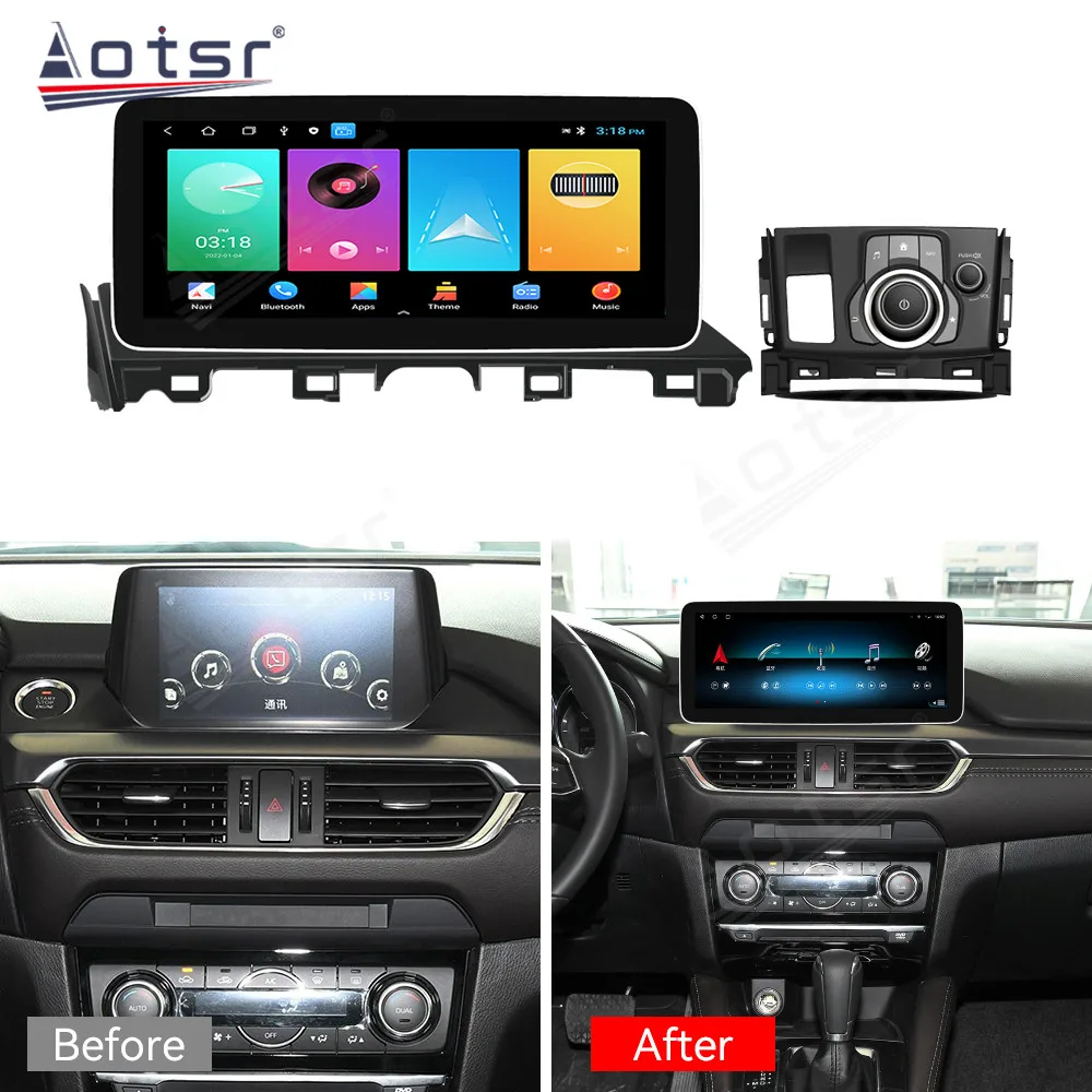 

12.3 Inch 6GB+128GB Android 12 Stereo For Mazda Atenza Car Radio Multimedia Player GPS Carplay DSP Head Unit