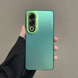 Luxury Metallic Aurora Skin Matte Phone Case Cover for OPPO K12 (IMD green)