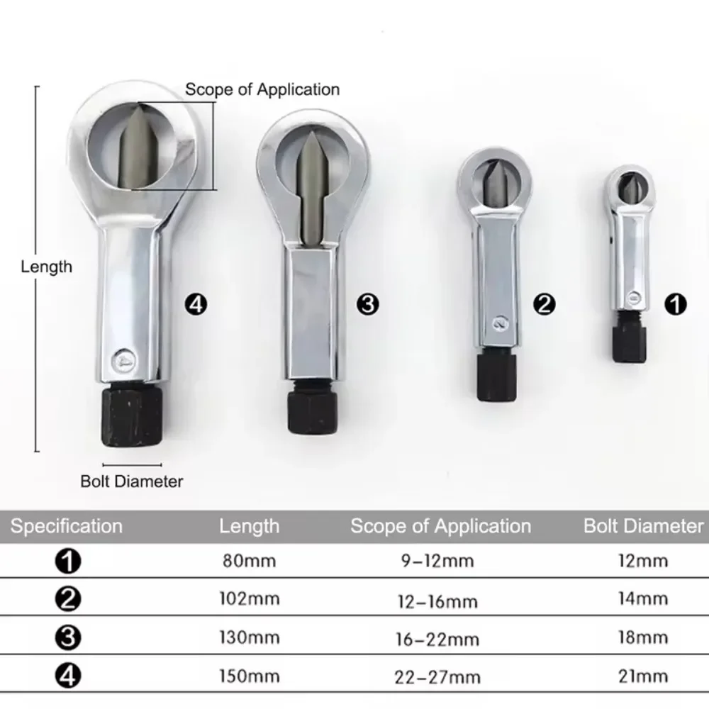 Nut Screw Splitter Set Remover Tools Rusted Nut Breaker Steel Remover Extractor Manual Pressure Cracker Metal Splitter