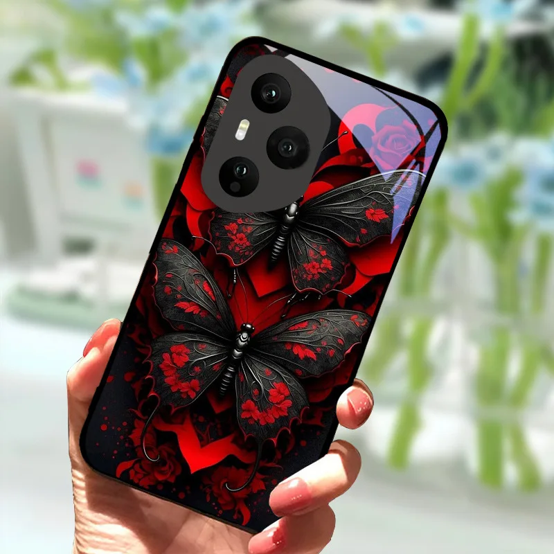 Luxurious Tempered Glass Anti-Fall Shockproof Phone Case - Premium Back Cover