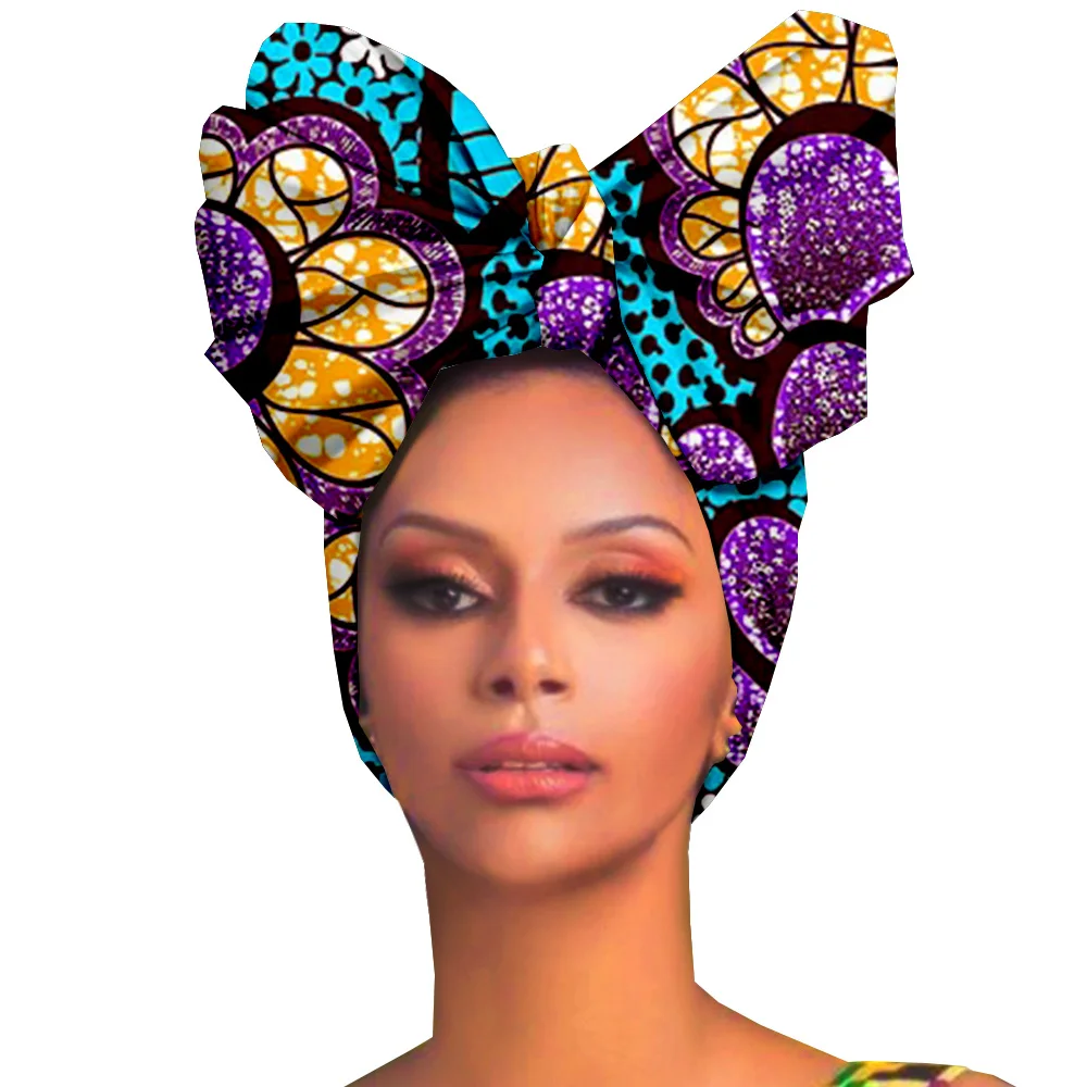 African Headwraps for Women Handband Material Wax Headtie Headscarf Turban Traditional AFRIPRIDE A19H006