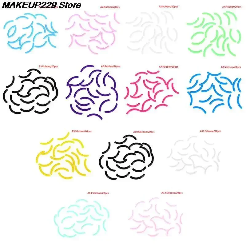 Replacement Pads MakeUp Replacement 20Pcs Eyelash Curler Universal Type Curling High Elastic Rubber Pad Beauty Tool