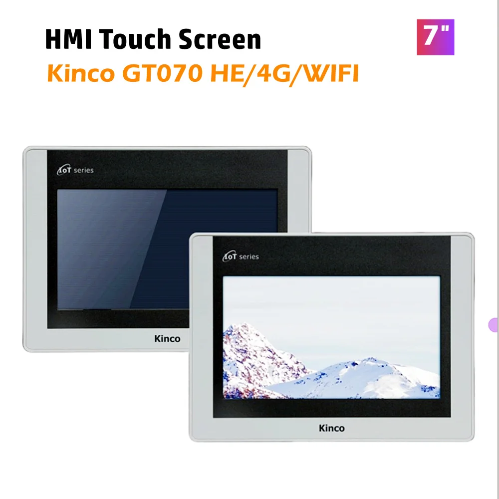 

Kinco HMI Touch Screen GT070HE GT070HE-4G GT070HE-WiFi Ethernet IOT Series Three Serial Port 7 Inch Human Machine Interface