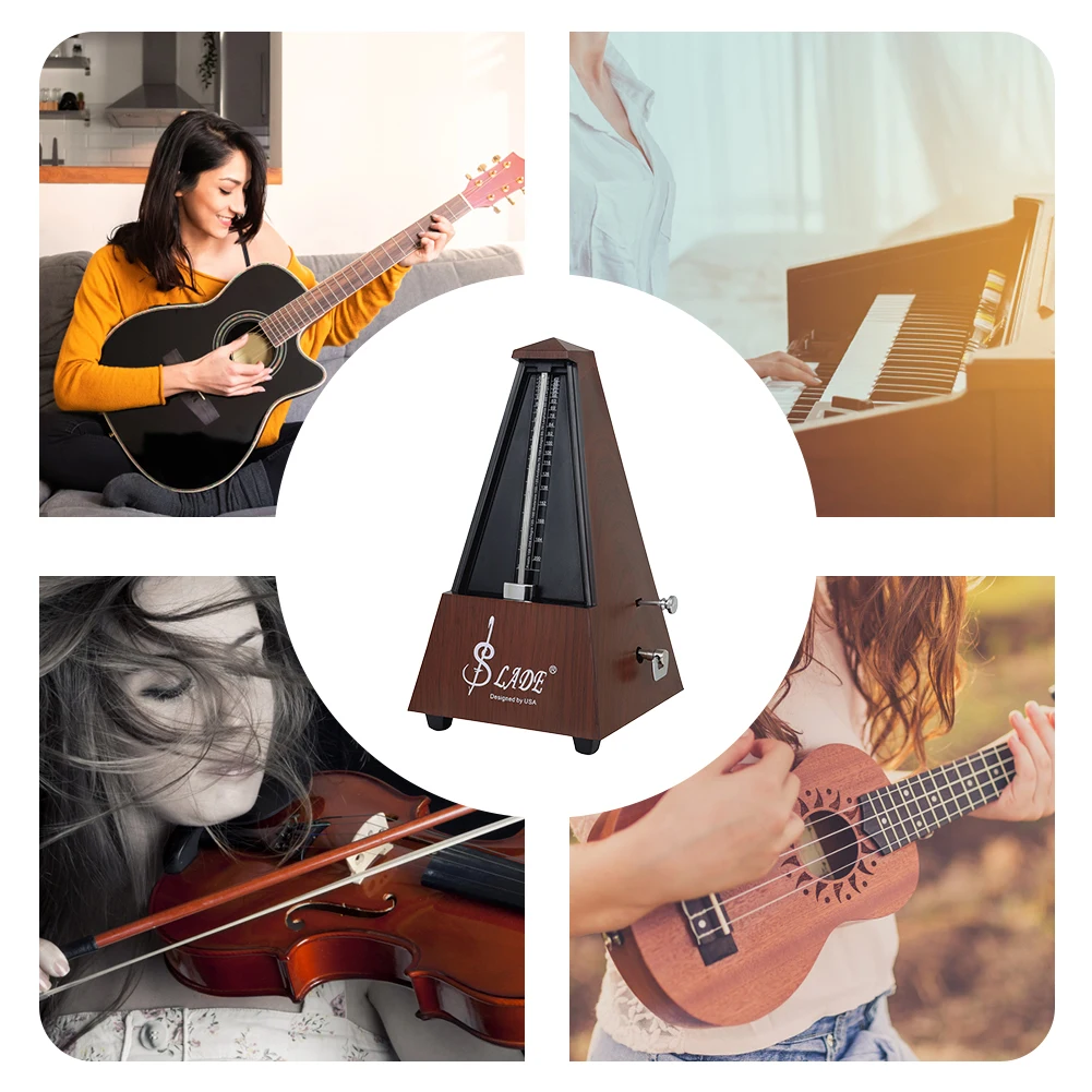 

Mechanical Metronome Vintage Tower Type Metronome Practice Musical Instrument Accessories for Guitar Ukulele Piano