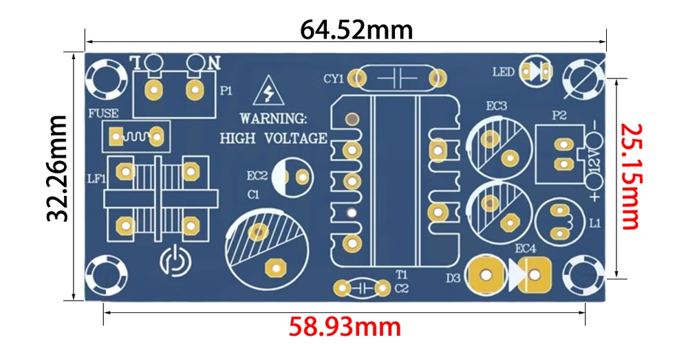 AC-DC 12V 1,5A 5V 2A Schaltnetzteilmodul, blankes Leiterplattenmodul, 100-265V auf 12V 5V 9V, Spannungsregler zum Ersetzen/Reparieren – Detail 3