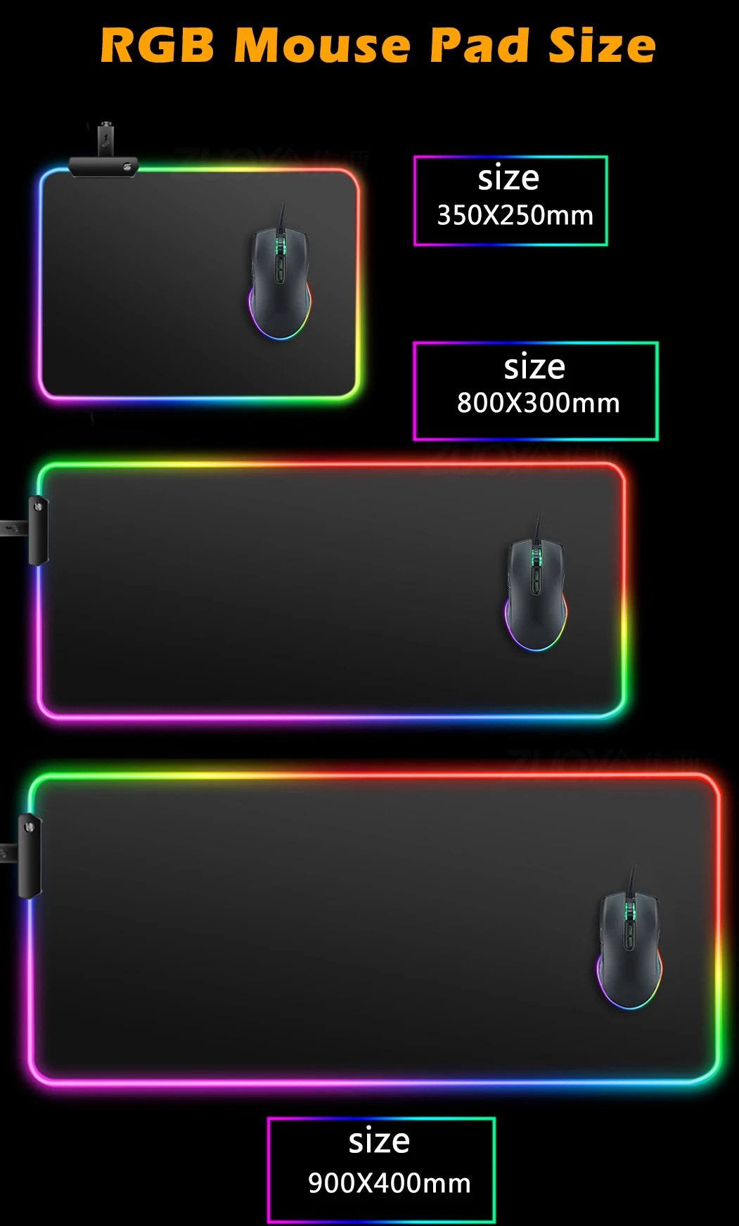 Tapis de souris LED RGB Stitch Love Angel