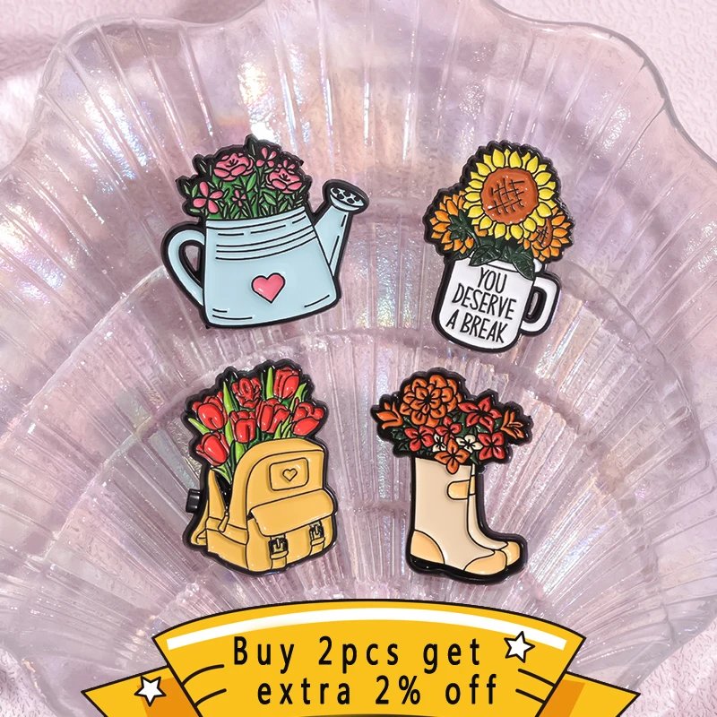 Whimsical Break Enamel Pin Set Image 1