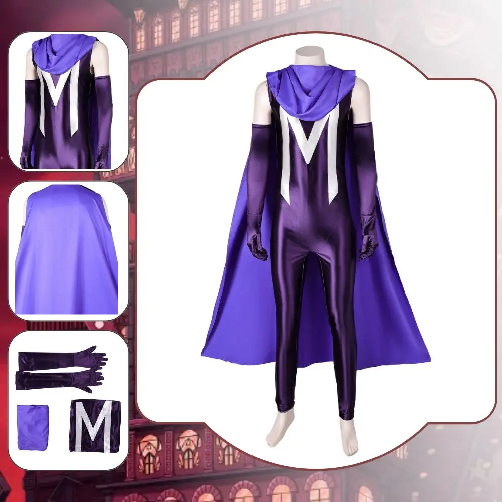 

X 97 Magneto Cosplay Fantasia Villain Costume Disguise for Adult Men Jumpsuit Cloak Gloves Outfits Halloween Carnival Clothes