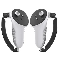 Silicone Protective Grip Cover for VR Controllers - Enhanced Full Protection (WHITE)