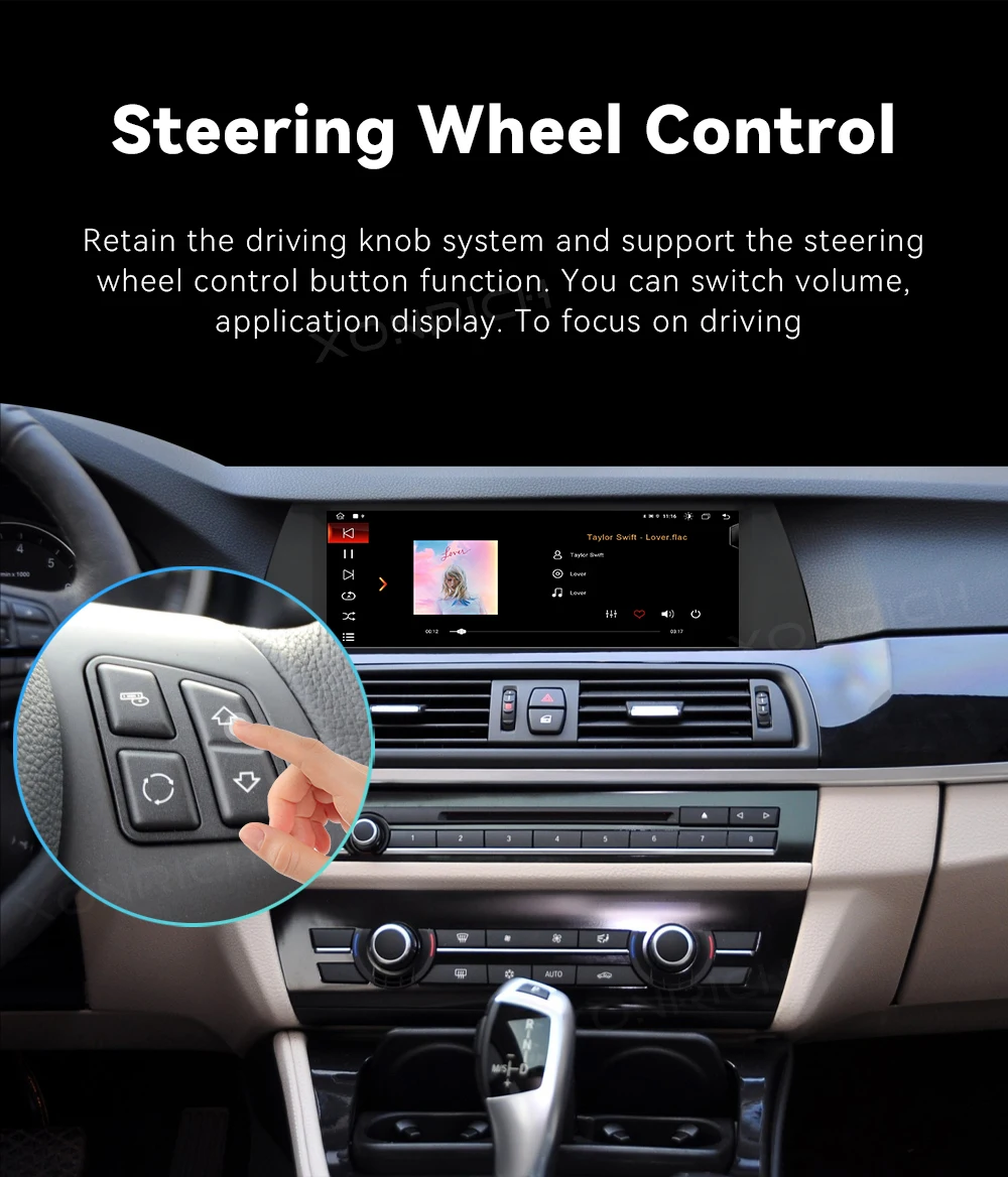 Kabelloses CarPlay Android Auto Autoradio für BMW 5er GT F07 2009-2016 CIC NBT Android 14 GPS 4G WiFi DSP Multimedia-Player – Detail 14