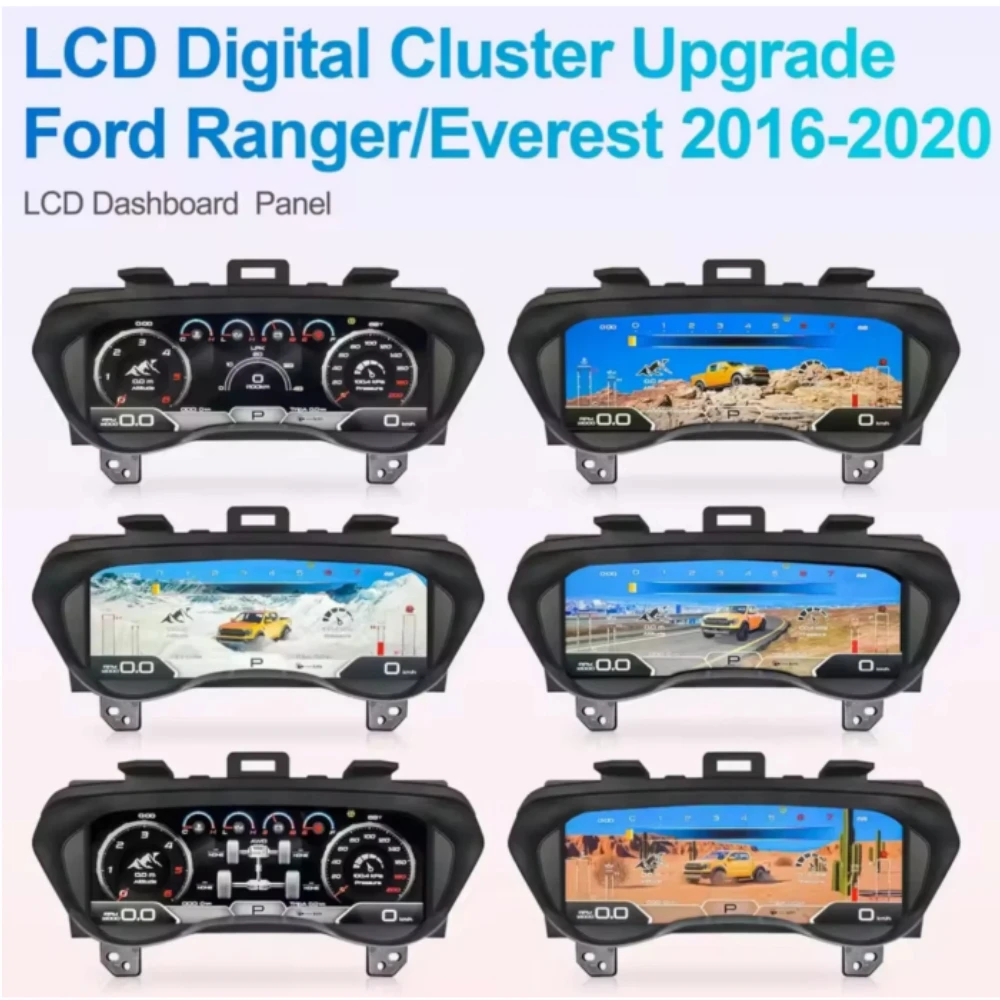 Pantalla LCD Android para Ford Ranger Everest F550 16-24, Velocímetro, Panel de Instrumentos Digital para Automóvil, Tablero de Mandos, Carplay 6