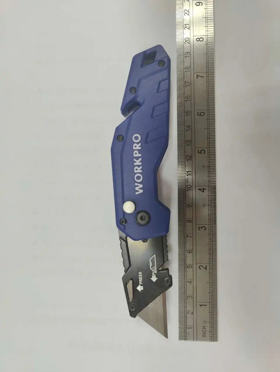 WORKPRO Quick Change Utility Knife With Storage Retractable Box Cutter 10pcs SK5 Extra Blades Included