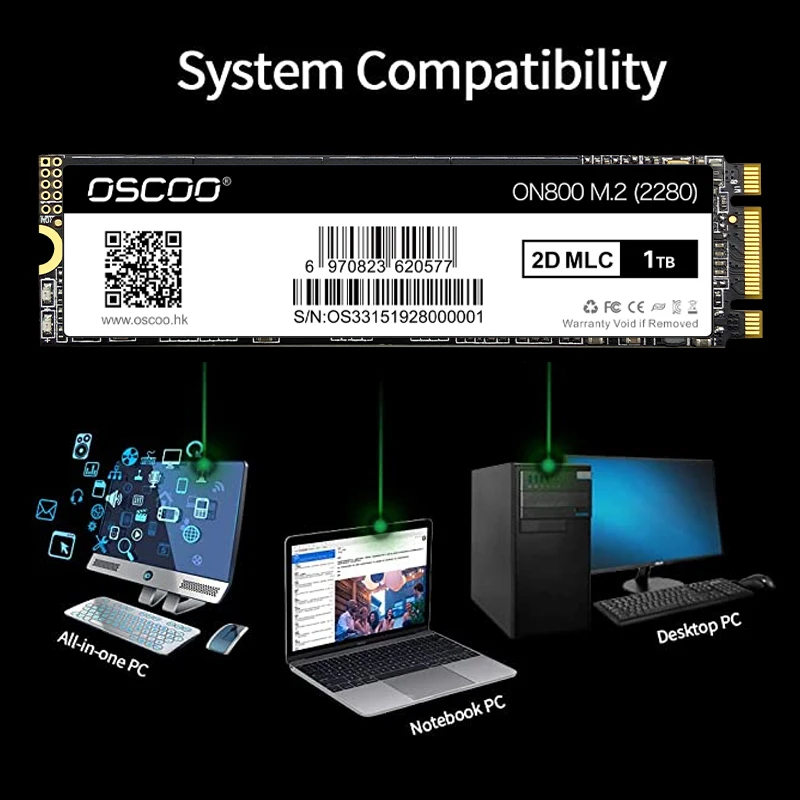 OSCOO ǻ ǰ Ʈ PC  ָ Ʈ ̺, M.2 SATA 3 SSD ϵ ũ ̺, NGFF 2242, 256GB, 512GB, 1TB