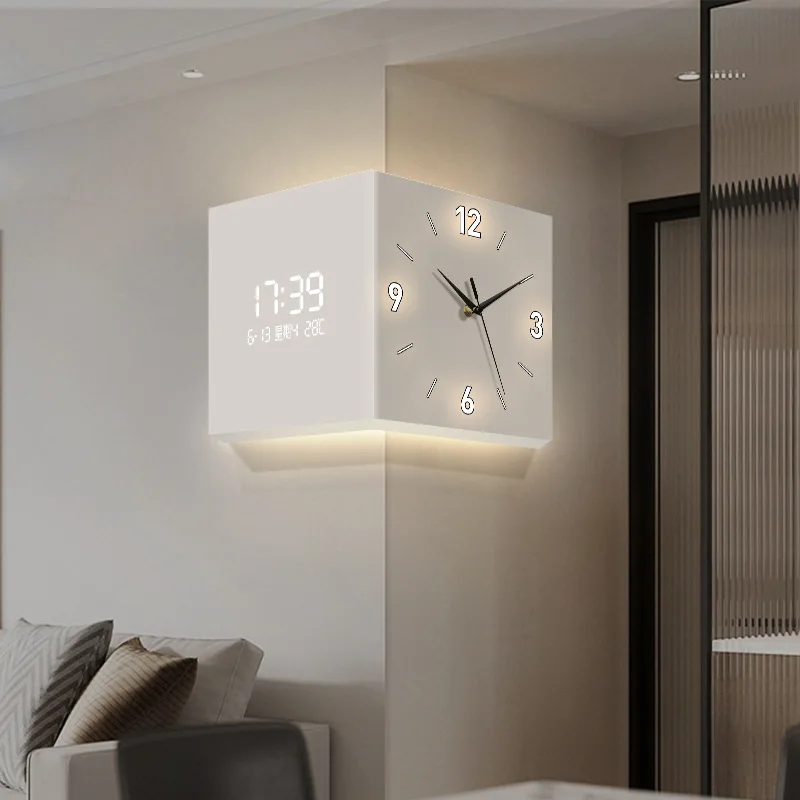 Modern Corner Digital Wall Clock 2