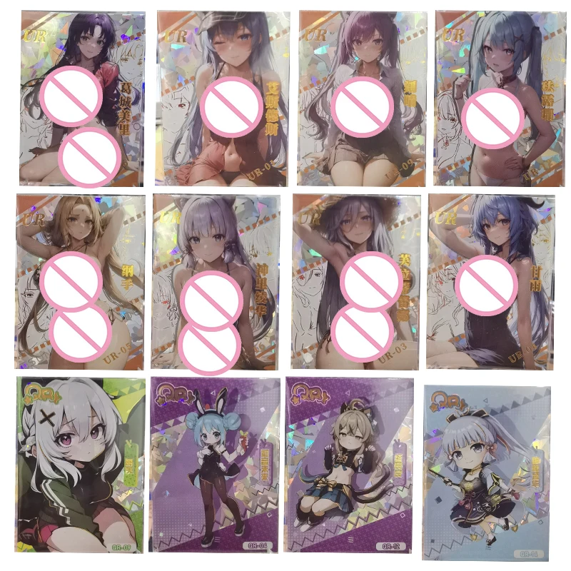 

Pretty Lady Fantasy Tsunade Haruno Sakura Shenhe Keqing Ur Qr Card Anime Characters Game Collections Boys Birthday Gift