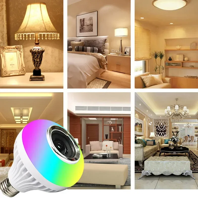 LED Bluetooth Lamp Smart Bulb E27 Bluetooth Speaker Music Bulb Smart Lamp Dimmable Light 12W Music RGB Decor Musical Light