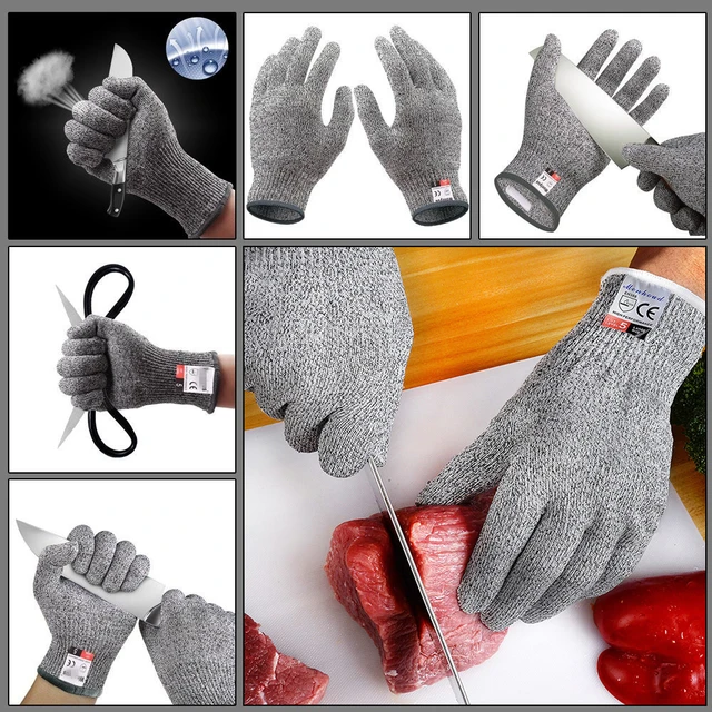 Une Paire De Gants Anti-coupure Grade 5, Cuisine De Qualit Alimentaire  Protection Anti-coupure L