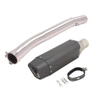 Motorcycle Exhaust Pipe Escape Muffler Mid Link Pipe Stainless Steel Connect Tube With DB Killer For Honda CBR600 F4i 2001-2007
