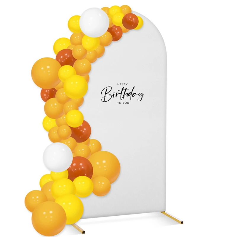 

7.2FT Wedding Arch Cover Fitted Wedding Arch Stand Covers Round Top For Birthday Party Banquet Decoration