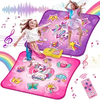 VATOS Unicorn Dance Mat x2 Toys for Girls 9-Level Dancing Game Indoor Outdoor Music Play Mat Birthday Gifts for Kids Ages 3+
