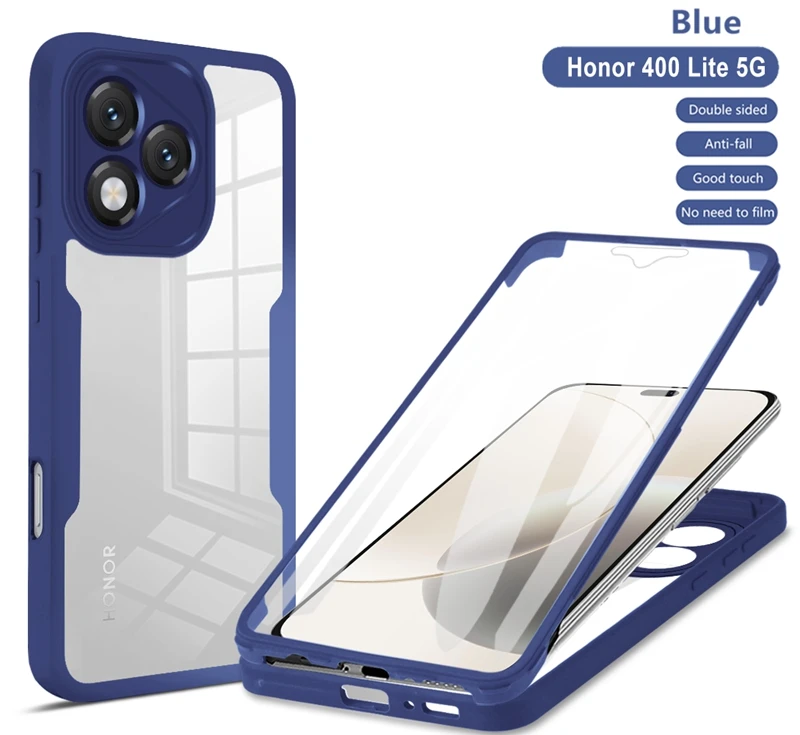 360° Full Body Transparent Shockproof Phone Case Cover