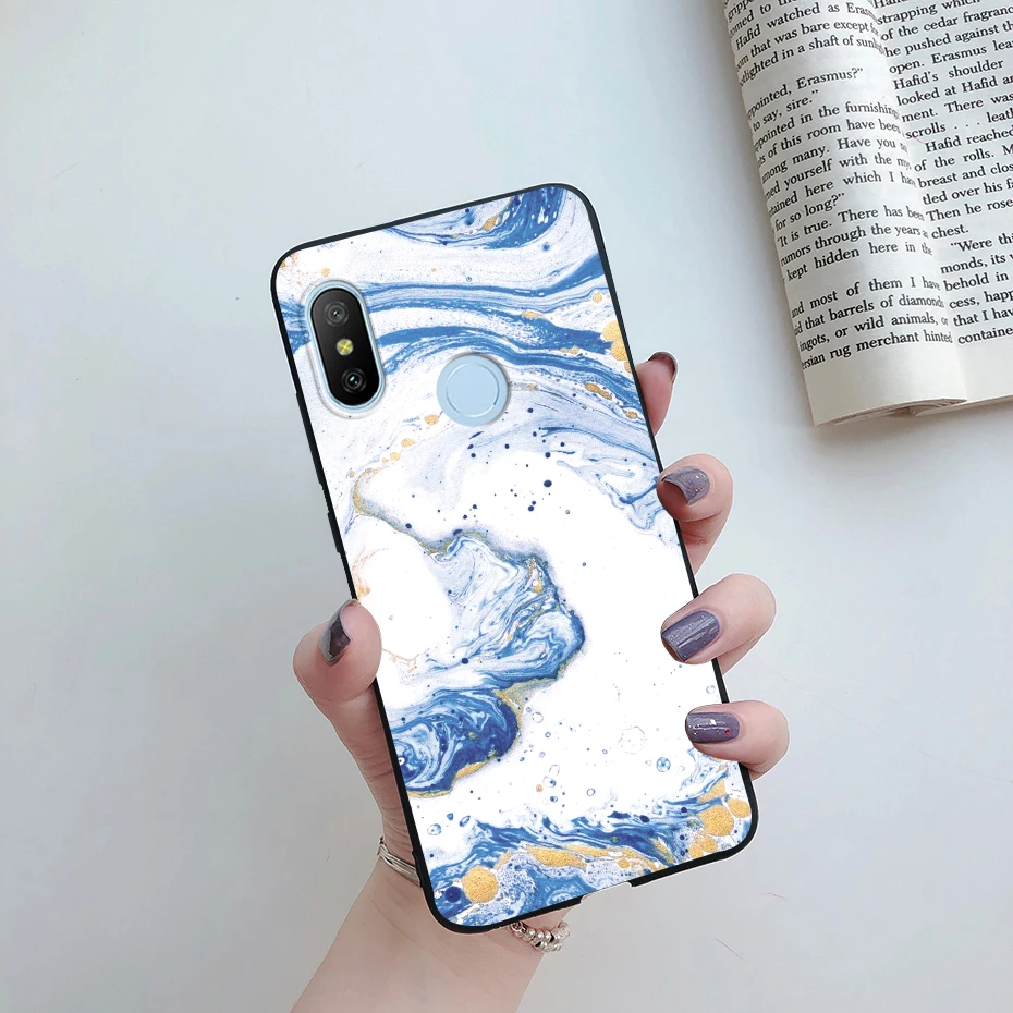 Black Astronaut Marble Shockproof Silicone Phone Case