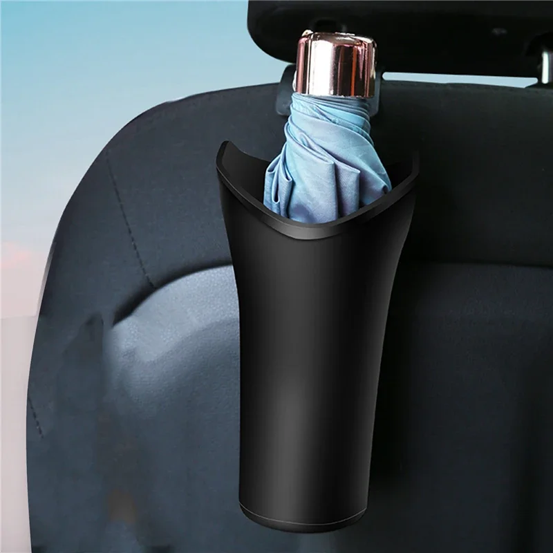Multi-functional Car Umbrella Holder Hanging Bin Back Seat Trash Can Storage Waterproof Car Interior Accessories