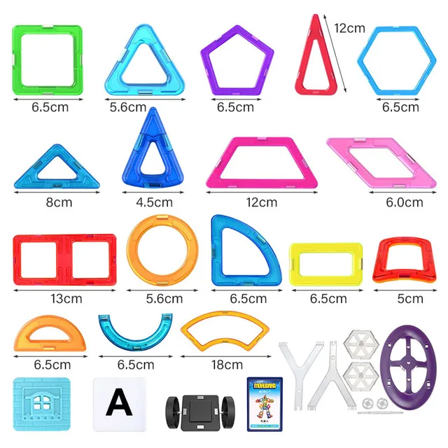 21-180pcs Big Size Magnetic Constructor Designer Set Magnet Blocks Model Building Blocks Educational Toys for Children Gift 2