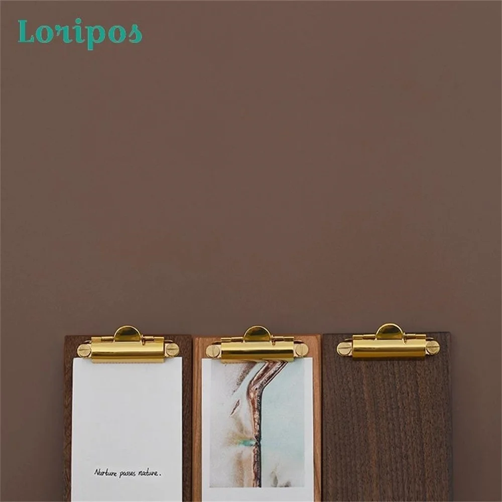 Solid Wood Menu Holder Cafe Restaurant Menu Clip Bill Note Clip Board File Board Folder For Signature Price Paper Bill List