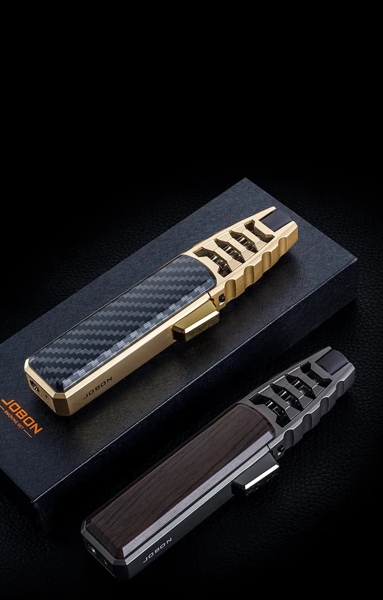 Description Picture 6 of itemJOBON Outdoor Windproof Direct Fire Metal Turbine Torch Lighter Kitchen Barbecue Camping Cigar Igniting Tool Creative Men's Gift