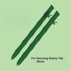 Enhanced Silicone Shockproof Tablet Stylus Protective Pencil Case (S6 Lite Dark green)